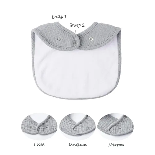 Miniatura 2 de Konssy Baberos de muselina para bebé, paquete de 8 unidades, bandana de algodón, unisex, para niños y niñas, juego suave y absorbente para dentición