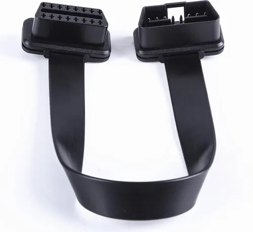 Miniatura 2 de Cable de diagnóstico de extensión de cinta OBD 2 OBD ii de perfil bajo macho a hembra 16 pines completamente conectado para lector de código