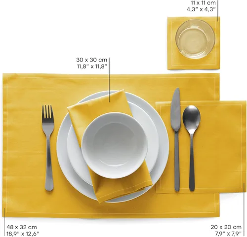 Miniatura 5 de Servilleta de Cóctel de Algodón - 4.5 x 4.5 in - 50 unidades por rollo - Curry