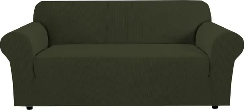 Miniatura 71 de H.VERSAILTEX Fundas elásticas para sofá, fundas de sofá para perros, fundas para sofá de 3 asientos con tela jacquard gruesa a cuadros con parte