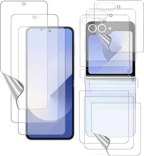 Miniatura 8 de [3 juegos de 12 piezas de protectores de pantalla mate para Z Flip 5, película de TPU suave ultrafina y antirreflejo para Samsung Galaxy Z Flip 5