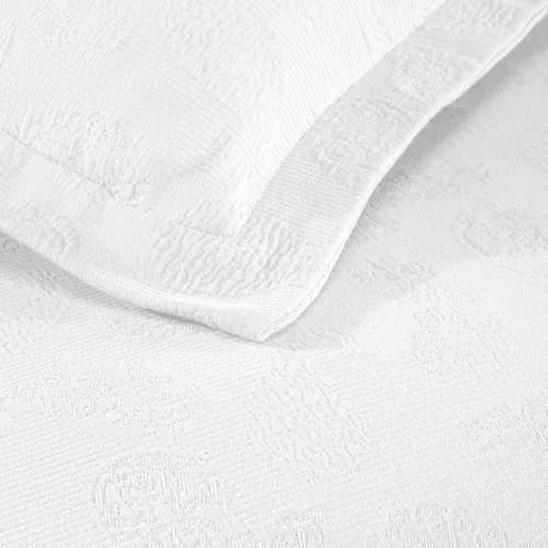 Miniatura 7 de Superior colcha de una plaza de jacquard y matelasse 100 % algodón de alta calidad, turquesa, individual Blanco