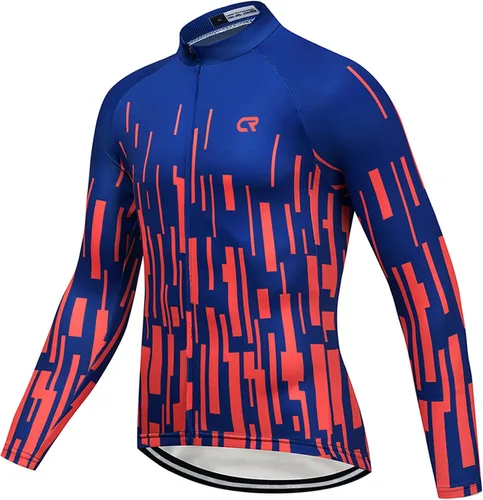 Coconut Ropamo CR - Camiseta de ciclismo de manga larga para hombre con 3+1 bolsillos con cremallera, ropa de ciclismo de secado rápido transpirable