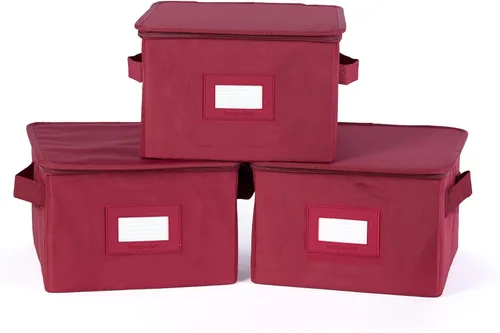 Miniatura 85 de Covermates Keepsakes - Juego de cajas de almacenamiento con cierre de cremallera, paquete de 3 cubos organizadores de poliéster resistente, diseño
