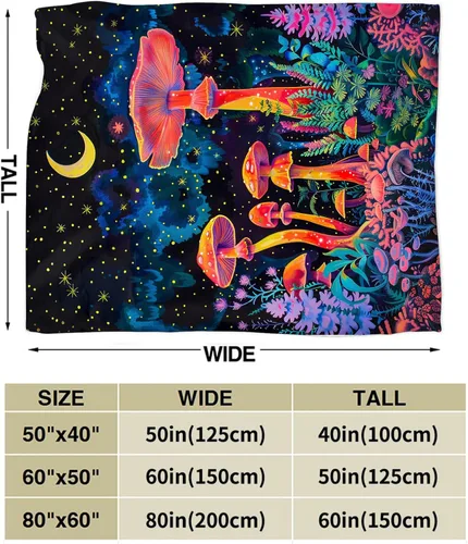 Miniatura 23 de Manta de Polilla Suave y Esponjosa de Vellón Gótico Mariposa Luna Mantas Decorativas Acogedoras y Cálidas de Franela de Felpa Regalos para Niños