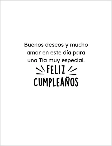 Miniatura 2 de Greeting Card Feliz Cumpleanos A Mi Tia - Tía Feliz Cumpleaños en Español