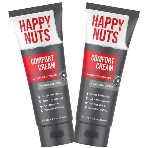 Miniatura 11 de HAPPY NUTS Desodorante en crema Comfort para hombres: defensa del sudor antirozaduras, control de olores, sin aluminio, esencial de viaje