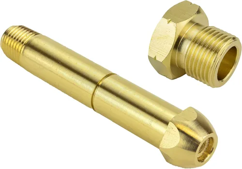 Miniatura 12 de SÜA - Reemplazo de tuerca y pezón para reguladores de acetileno y cloruros de etilo CGA-300 - Longitud del pezón: 3-1/2'' - Rosca lateral