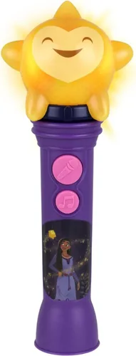eKids Disney Wish - Micrófono de juguete para niños, juguete musical con música integrada, micrófono para niños diseñado para edades de 3 años en