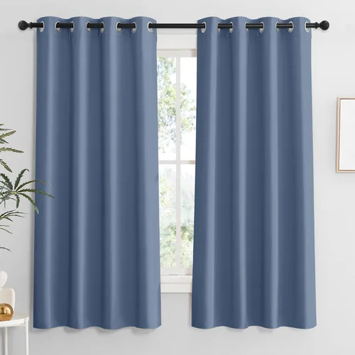 Miniatura 152 de RYB HOME Cortinas opacas de cocina de 36 pulgadas de largo, tratamiento de privacidad para ventanas pequeñas, aislamiento térmico, telón de fondo