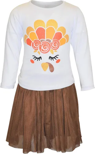 Miniatura 55 de Unique Baby Girls 2pc Skirt Set Outfit Long Sleeve Top with Skirt