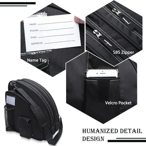 Miniatura 4 de TOPOWN Bolsa premium para patines de hielo - Bolsa de patines y cuchillas para hombres y mujeres - Negro y rojo rosa
