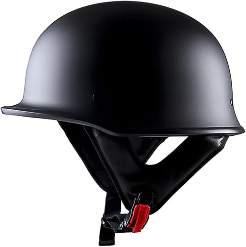 Miniatura 9 de 1Storm Casco de media cara para motocicleta, estilo alemán abierto, aprobado por DOT: HKY602 Flag Skull Bandera de calavera