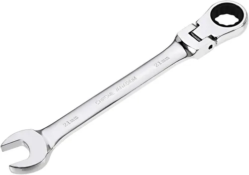 Miniatura 6 de uxcell Llave combinada de trinquete de cabeza flexible de 0.512 in métrica 72 dientes 12 puntos trinquete caja terminada herramientas de llave
