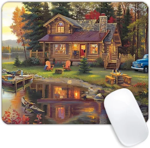 Miniatura 26 de Alfombrilla de mouse avanzada con base de goma antideslizante para computadoras, portátil, oficina, escritorio, accesorios, alfombrilla de mouse