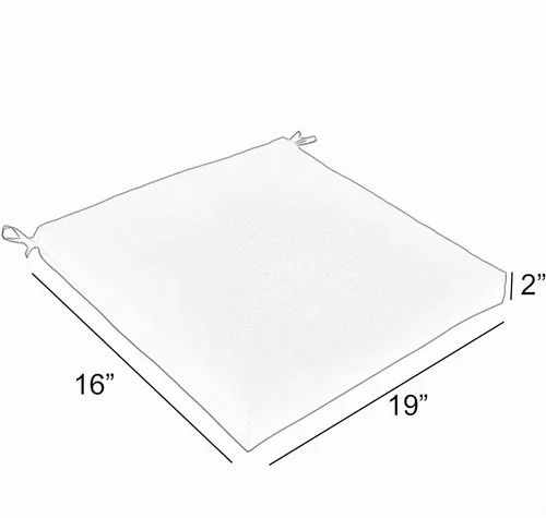 Miniatura 4 de Sorra Home Sunbrella - Juego de almohadillas para silla con cable para interiores y exteriores, 19 x 16 x 2 pulgadas, color plata fundida, 2