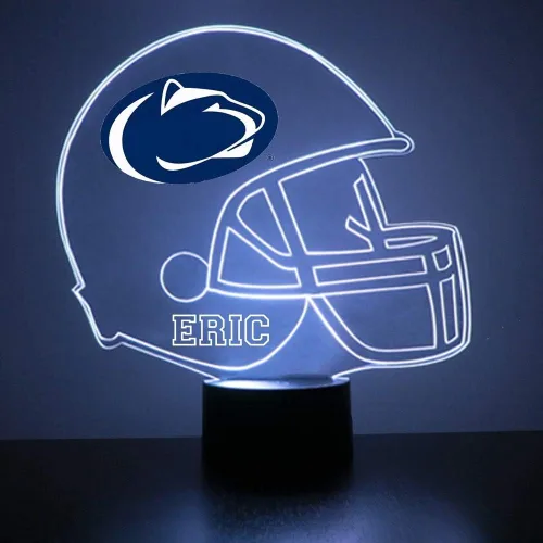 Miniatura 25 de Lámpara nocturna con señal LED personalizada de casco de fútbol de la Universidad de Alabama Crimson Tide con nombre o imagen personalizada