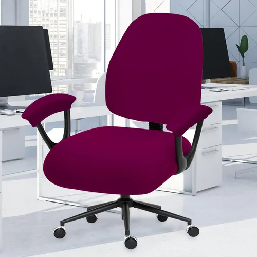 Miniatura 52 de Fundas elásticas para asiento de silla de oficina de escritorio - Funda universal de spandex para silla de computadora - Fundas removibles lavables