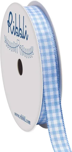 Miniatura 28 de Ribbli Cinta de Guinga Negra y Blanca, 100% Poliéster con Borde Tejido, 0,64 cm x 9,14 metros, Cinta a Cuadros, Cinta de Cuadros de Búfalo (Negra 1)
