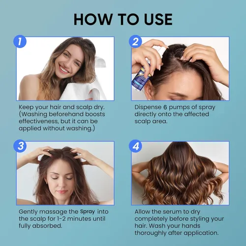 Miniatura 6 de Kit de crecimiento del cabello de minoxidil al 5% para hombres y mujeres: Minoxidil Spray Tratamiento de recrecimiento del cabello con biotina