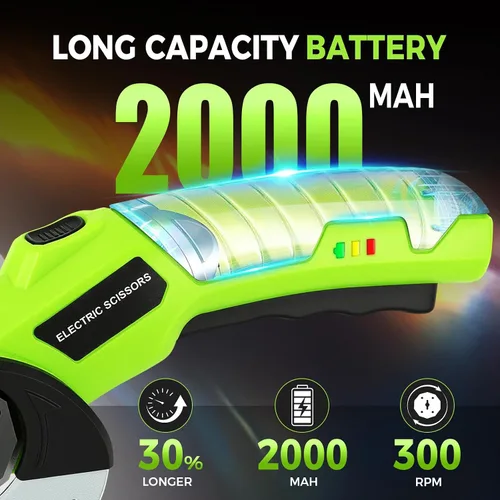Miniatura 5 de Cortador de cartón inalámbrico con bloqueo de seguridad y LED, recargable de 4 V, hoja adicional incluida, cortador eléctrico de cajas para cartón