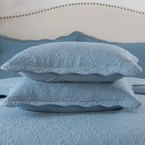 Miniatura 104 de HoneiLife - Juego de colcha de tamaño Queen, juego de ropa de cama de pana bordada de 3 piezas, colcha de lujo, ligera, cálida, para todas las Pana