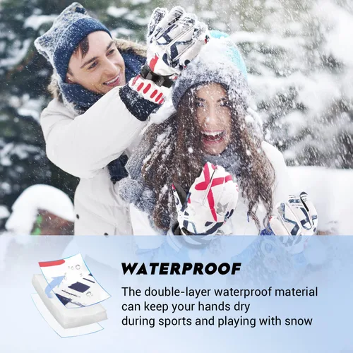 Miniatura 5 de ATERCEL Ski Gloves Men Women Waterproof, 2022 Updated Touchscreen Snow Gloves, Snowboard Gloves for Cold Weather