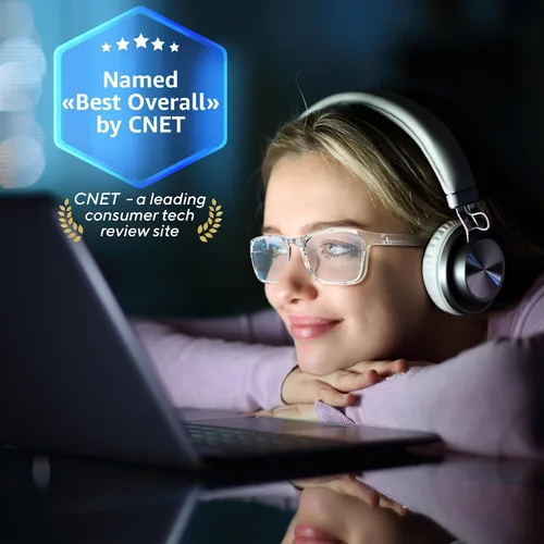 Miniatura 6 de Elegantes lentes de bloqueo de luz azul para mujeres y hombres, ayudan a reducir el deslumbramiento y la fatiga ocular digital de computadoras