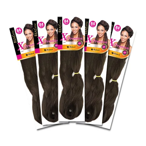 Miniatura 40 de Realistic Trenza original X-Pression 84 pulgadas 100% Kanekalon (paquete de 3, 1) M-61XPRES84