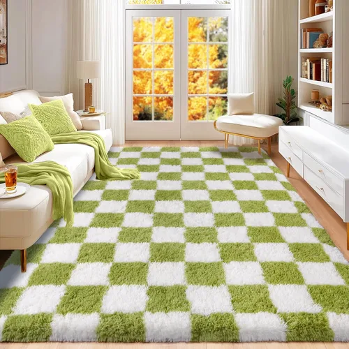 Miniatura 65 de Awaytail Alfombra Esponjosa Lavable 2x3 Pies, Pura Negra Alfombra para Silla de Escritorio Antideslizante, Alfombra Supersuave para Niños