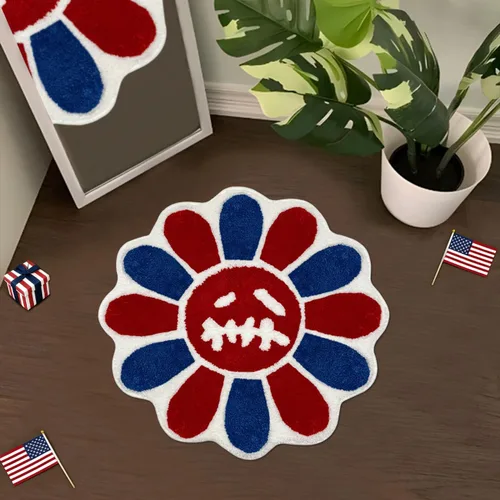 Miniatura 28 de Trippy Alfombra de Cara Feliz Alfombras Geniales Tufted de Secado Rápido Tapetes de Baño para Baño Antideslizantes Tapete de Baño Absorbente de Agua