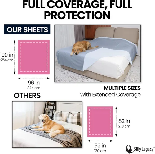 Miniatura 3 de Funda de Cama Protectora Impermeable Delgada Reversible (Tamaño King, 100 x 96 pulgadas), para Mascotas, Bebés; Incontinencia, Suciedad, Baba Gris