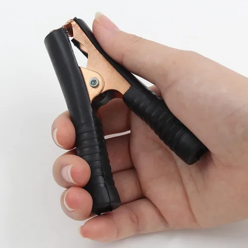 Miniatura 5 de 10 pinzas de cocodrilo aisladas de 100 A, abrazaderas eléctricas de cocodrilo resistentes, cable de repuesto de batería, clips de puente con resorte