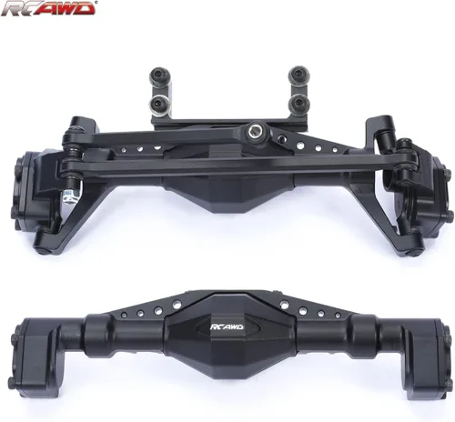 Miniatura 8 de RCAWD Para 1/18 Axial UTB18 Capra Trail Buggy Crawlers Upgrades, eje trasero y de dirección ensamblado y carcasa del eje delantero y trasero sin