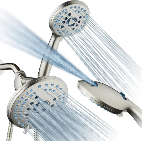 Miniatura 12 de Hotel Spa AquaCare Como se Vio en la TV Cabezal de Ducha de Alta Presión de 48 Ajustes para Lluvia y Mano con 3 Modos Combo - Boquillas Níquel