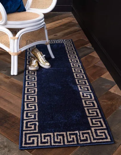 Miniatura 12 de Unique Loom Athens Collection - Alfombra clásica geométrica con diseño de borde moderno, 2 x 3 pies, color carbón/beige