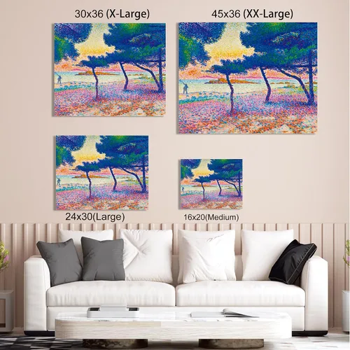 Miniatura 578 de A&T ARTWORK Campo de trigo con cipreses de Van Gogh Las reproducciones de arte clásico mundial, impresiones en lienzo giclée para decoración