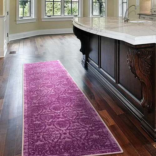 Miniatura 8 de Antep Rugs - Alfombras antideslizantes (antideslizante) 2 x 5 con parte trasera de goma floral geométrica de bajo perfil para cocinas