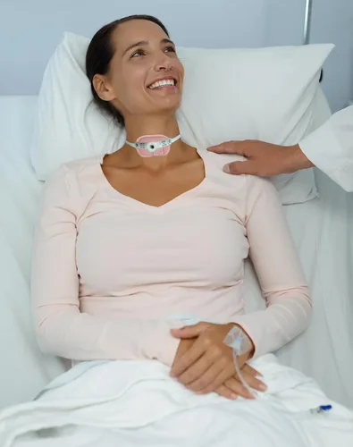 Miniatura 6 de Paquete de 3 almohadillas para traqueotomía, fundas reutilizables para tubo de traqueotomía, almohadillas de soporte para tubo de traqueotomía, Rosa