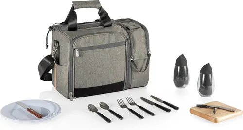 Miniatura 10 de PICNIC TIME Malibu - Enfriador de cesta de picnic, bolsa de almuerzo de servicio completo para 2, bolsa nevera moderna y fácil de llevar, bolsa