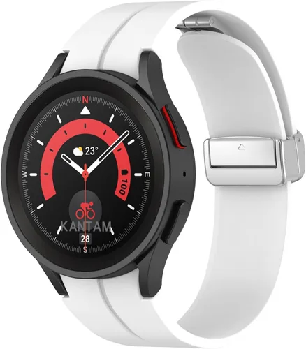 Miniatura 25 de Correa deportiva de silicona para Galaxy Watch 5 Pro de 1.772 pulgadas, sin huecos, compatible con Galaxy Watch 7, 6, 5, 4, correa de repuesto