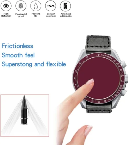 Miniatura 4 de Protector de pantalla compatible con Swatch MoonSwatch, protector de pantalla de TPU invisible de cobertura completa HD, compatible con Swatch