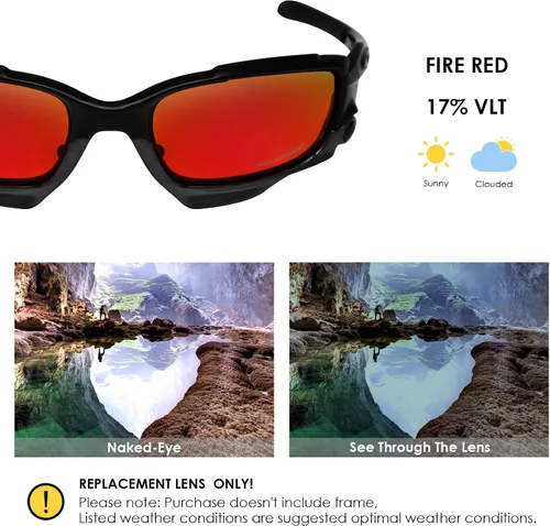 Miniatura 3 de BLAZERBUCK Lentes de repuesto polarizadas y kit de calcetines para gafas de sol Oakley Jawbone Racing Jacket