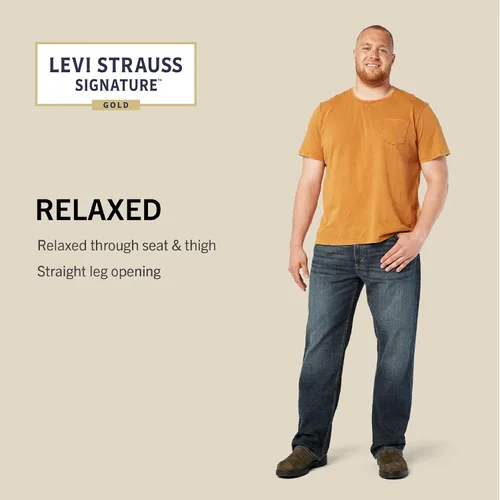Miniatura 4 de Levi Strauss Signature Gold Pantalones de mezclilla Flex de ajuste relajado para hombre