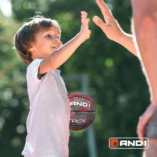 Miniatura 5 de Paquete de 3 juegos de mini baloncesto AND1 para niños (desinflada con bomba incluida): - Tamaño 3, balones de baloncesto premium para jóvenes de 7