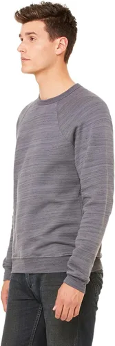 Miniatura 45 de Bella Canvas Sudadera de forro polar de esponja con cuello redondo (3901), Gris oscuro (Dark Grey Marble Fleck), M