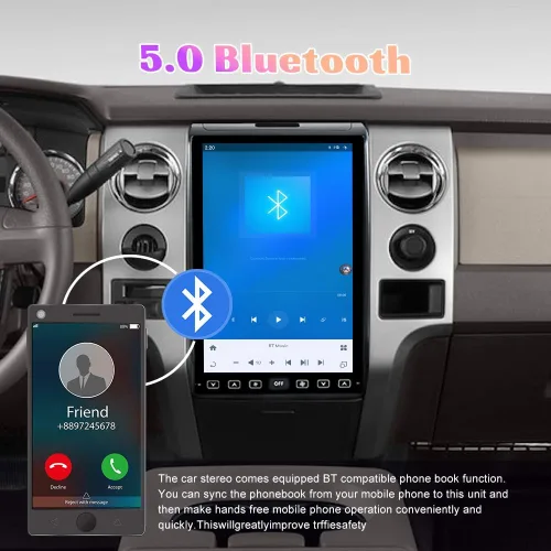Miniatura 4 de Radio Android 13 para Ford F150 2009 2010 2011 2012 Unidad Principal de Pantalla Táctil de 14.4 Pulgadas Radio de Coche 128GB GPS Autoradio