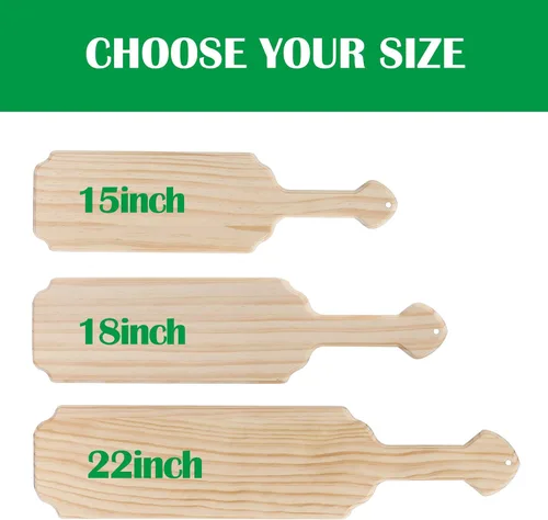 Miniatura 6 de BATTIFE Palas de hermandad griega de 15 pulgadas, paleta de fraternidad de madera maciza, paleta de madera de pino sin terminar para tallar y usar