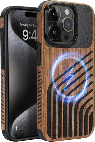 Miniatura 23 de Funda magnética ZZDZZ compatible con iPhone 14 Plus [Compatible con Magsafe] Diseño de cuero premium TPU híbrido a prueba de golpes (Negro)