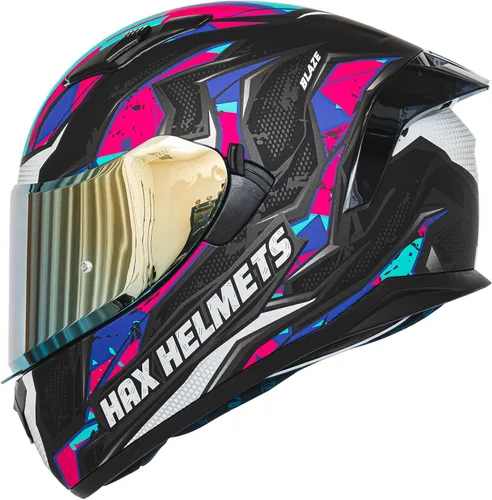 Miniatura 8 de HAX Onix - Casco de motocicleta de cara completa aprobado por DOT, listo para pinlock y con ranura para intercomunicador, moto para deportes